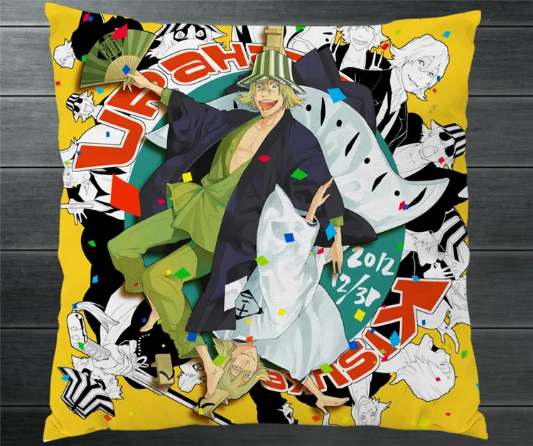 

Anime Comics BLEACH Urahara Kisuke Fanart 40*40cm Two Side Pillowcase Pillow Case Cover Cosplay Otaku Gift BED/SOFA/CAR Decor