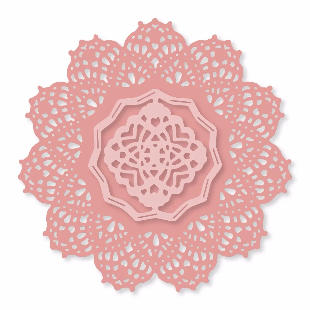 

Ufurty Blossom Layering Frame Metal Cutting Dies Stencils for DIY Scrapbooking Album Paper Card Decor Embossing Die Cuts