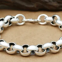 Браслет Серебряный 10 мм для мужских браслетов Высокое качество 25 г