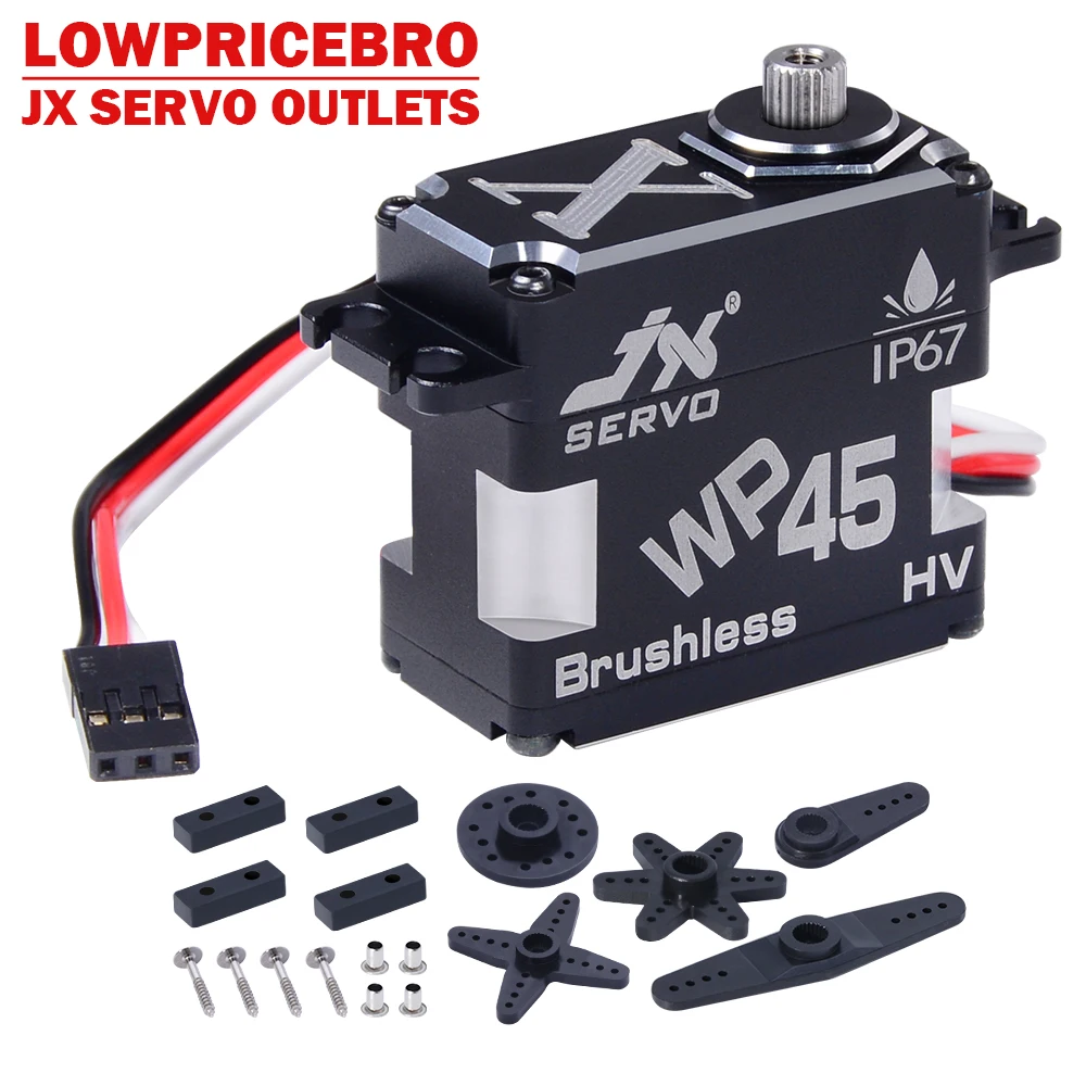 

JX Servo WP45 45KG 8.4V 0.11sec IP67 Rated Waterproof Steel Gear Aluminum Coreless Servo for RC Car Truck Helicopter Robot SAVOX