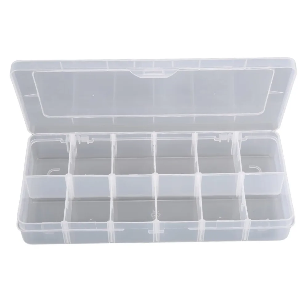 12 Slots Plastic Electronic Component Storage Box removable dividers