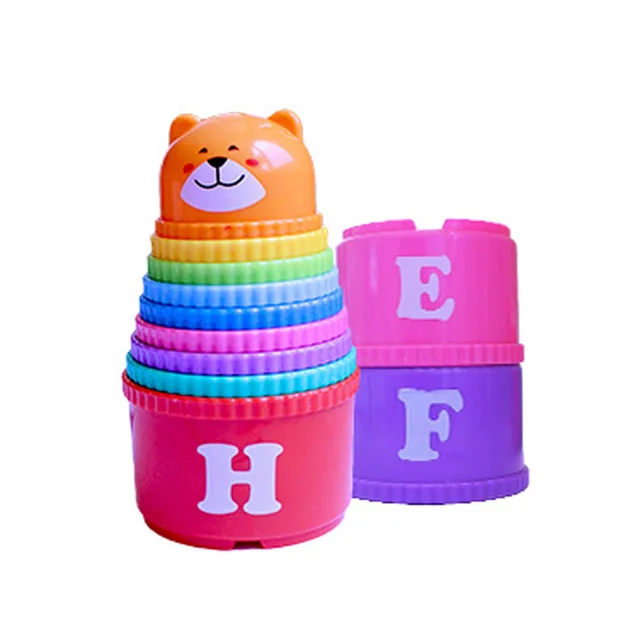Baby stacking cups toys educational number letters foldind stack cup Baby stacking cups toys educational number letters foldind stack cup