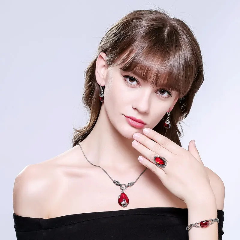 EDI Brand 925 sterling silver Green Red chalcedony agate DIY bracelets For Women Thai silver Fine jewelry