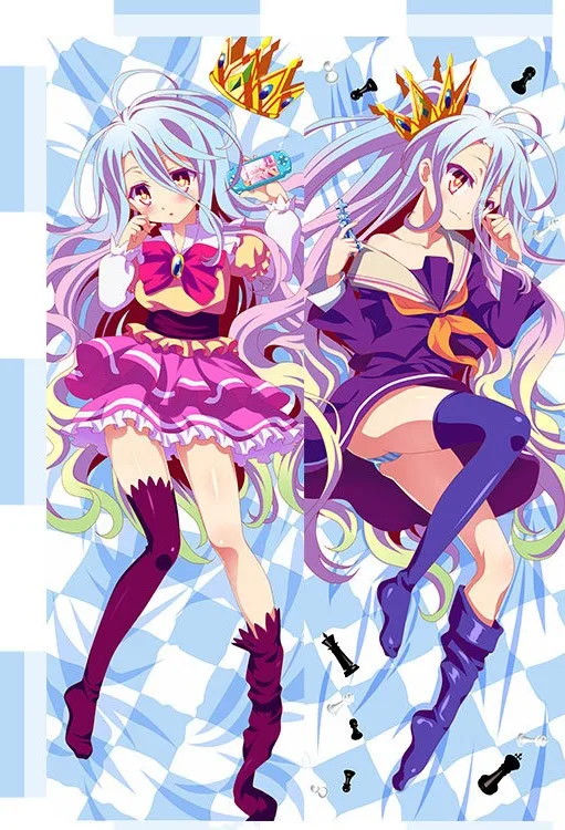  Japanese Anime NO GAME NO LIFE Shiro Otaku Pillow Cover Cases Hugging Body Drop shipping Dakimakura