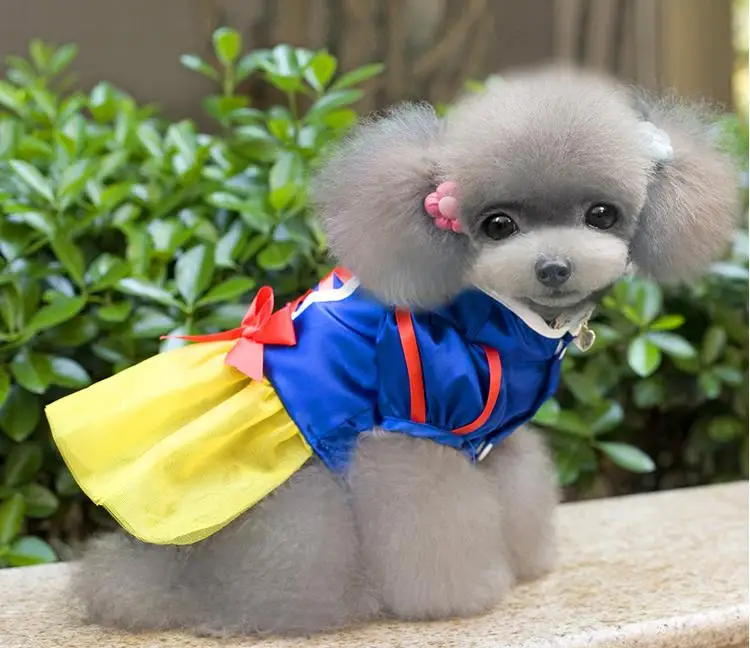 

Classic Pet Dog Dress For Chihuahua White Snow Princess Lace Wedding Dresses Clothing For Small Dogs XS-2XL D679