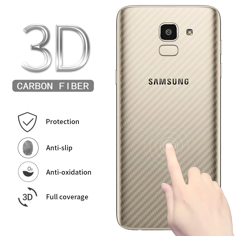 KLOVRRD углеродное волокно задний экран протектор для samsung Galaxy J6 J8 2018 J7 Max задняя