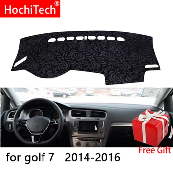 

Rose Pattern Non-slip Dashmat Dash Mat Dashboard Cover Pad Cover Carpet Car Sticker for Volkswagen golf 7 2014-2019 Car Styling