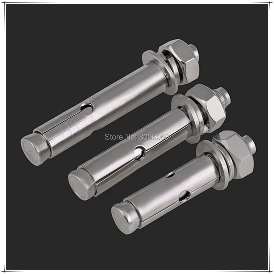 Болт анкерный из нержавеющей стали m10x100 мм с рукавом 304 15 шт./лот|anchor bolts|expansion anchor