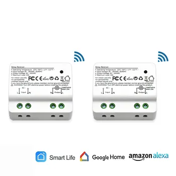 

Smart Life WiFi Light Switch Alexa Echo, Google Home Voice Control, 10A, Remote Control Light by App Set Timer for Lamp