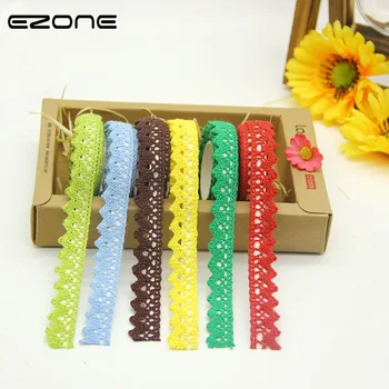 

EZONE Adhesive Lace Fabric Tape Satin Face Decorative Tape Washi Cloth Tapes Stickers Masking Tape Stationery School Supplies