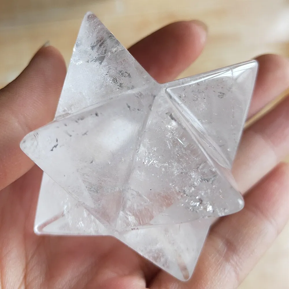 5 см Натуральный прозрачный кристалл Merkabah маятниковые кристаллические камни Merkaba