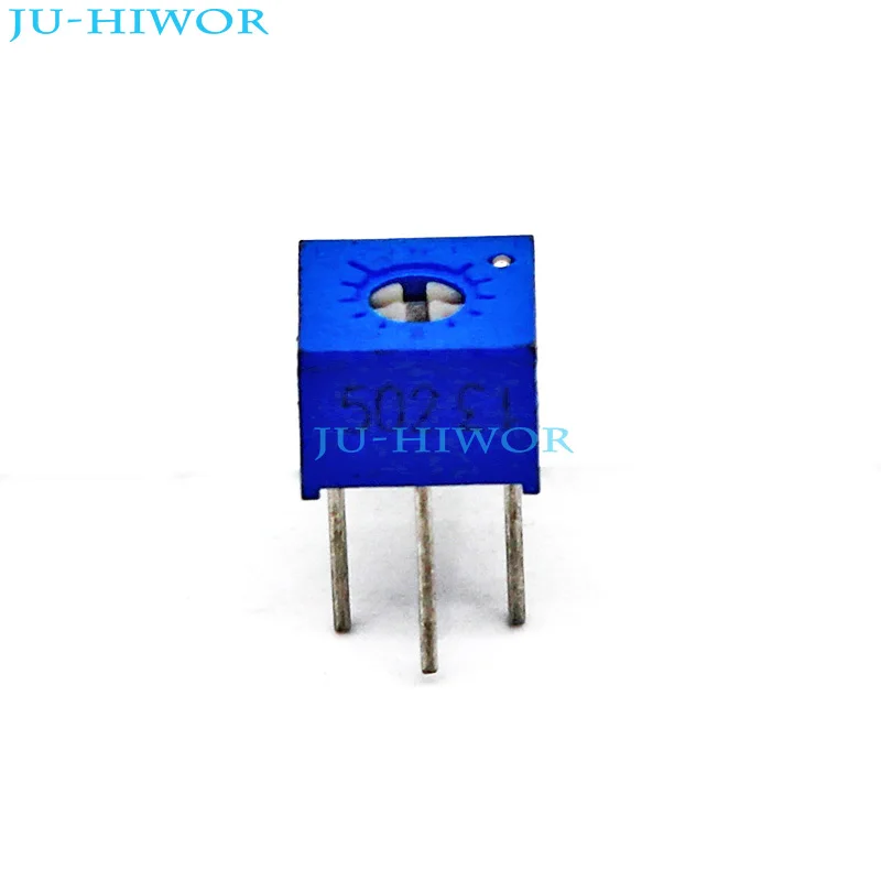 (50PCS/lot) 3362 502 5K ohms potentiometer 3362P Trimming Potentiometer Variable Resistor | Электронные компоненты и