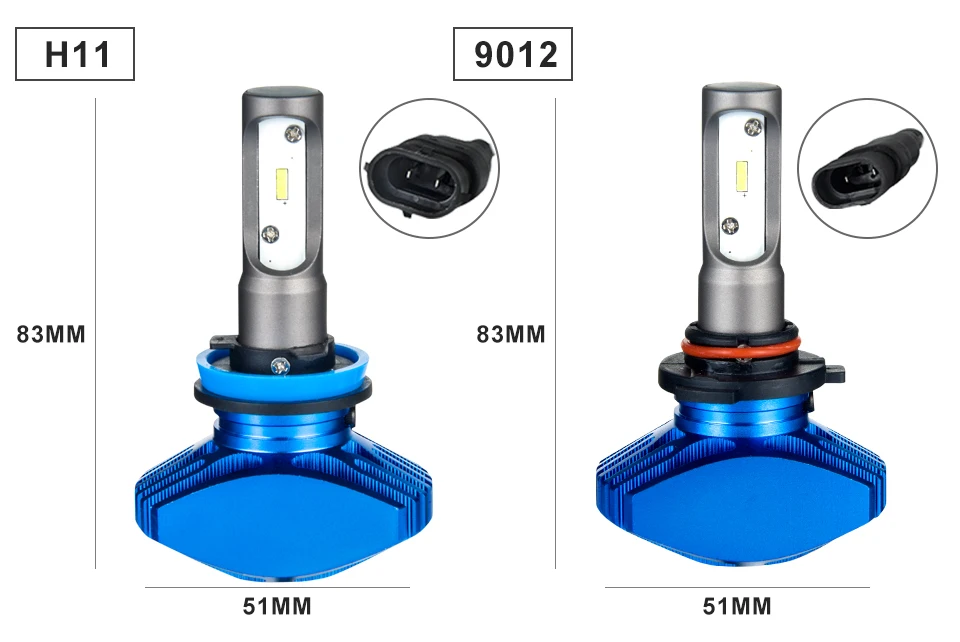 Foxcncar 2PCS  LED H4 H1 H11 H4 Led H7 Bulb Car Headlight High Low Beam 80W 8000LM 12V 24V Fog Light Kit Super Bright Car Light (13)