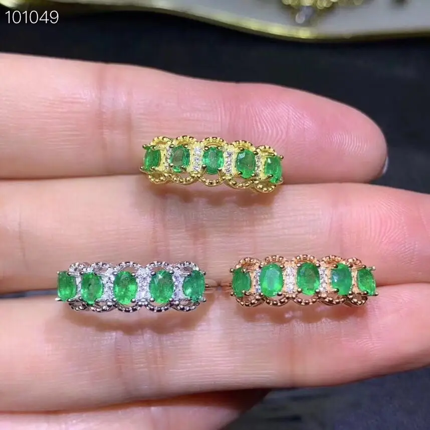 Special products, natural emerald rings3, compact and luxurious, 925 silver favorite shops