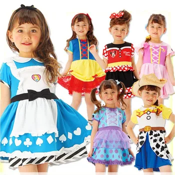 

Girls Dresses Cartoon Princess Snow White Dress Cosplay Anime Costume Birthday Party Opera Children Stage Fantasy Clothes Tutu