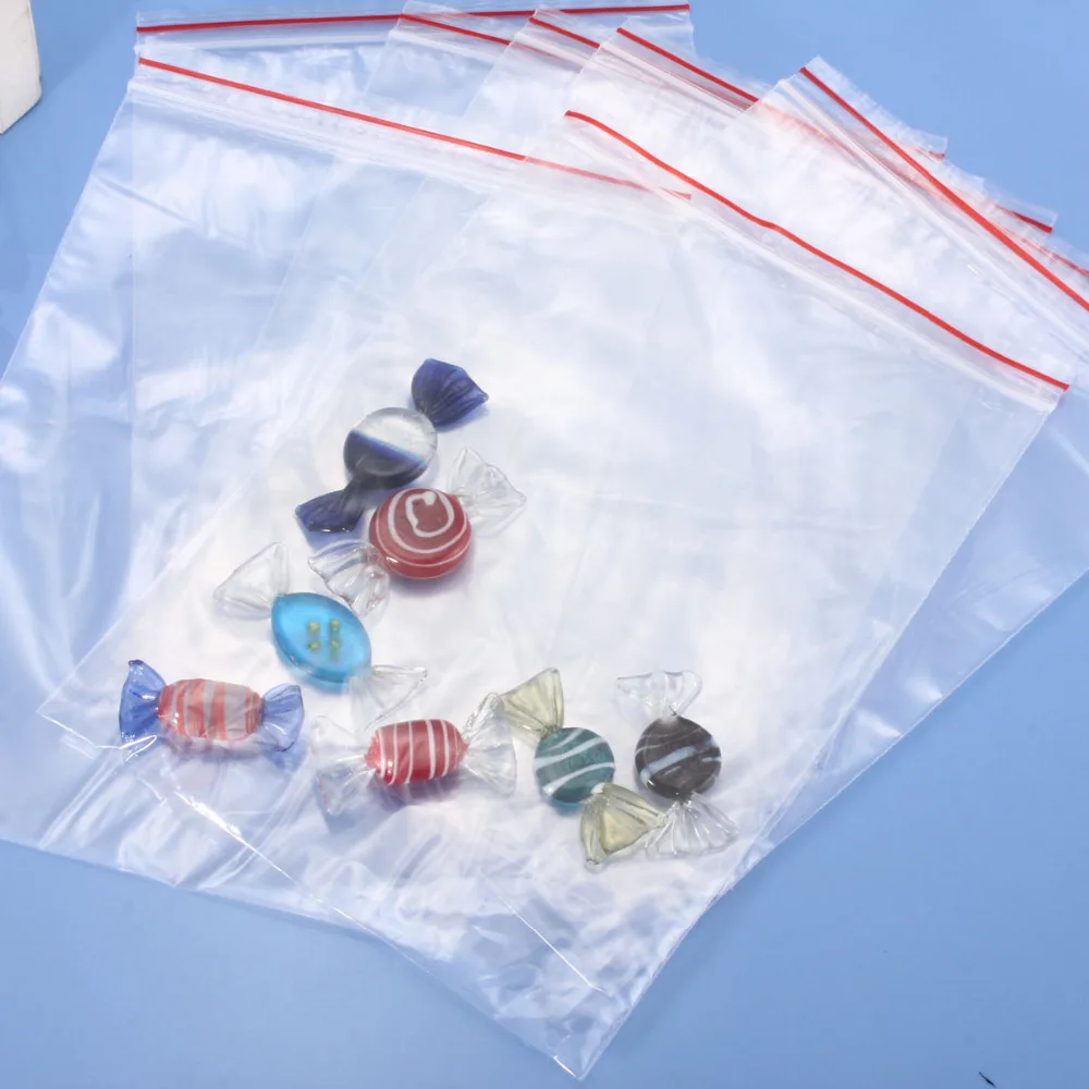 

100pcs 0.08mm Thicker OPP Zip Zipped Lock Self Adhesive Clear Bags Ziplock Transparent Necklace Bracelet Reclosable Packaging