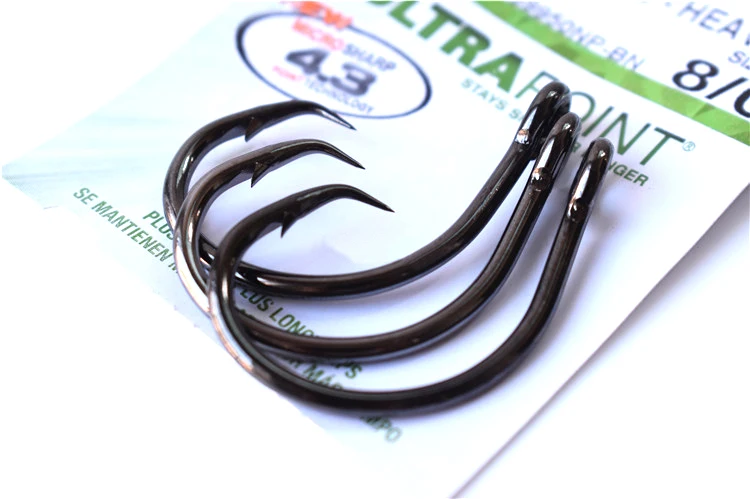 Mustad 39950 глубоководные морские рыболовные крючки, ультра точечные рыболовные крючки, червячная приманка, заостренный колючий крючок, Круглый тяжелый крючок, черная рыба, морской крючок