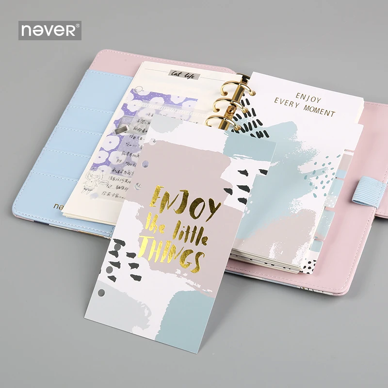 Nikdy memphis notebook journals nálepka výplň stránek dálnice a6 plánovač rejstřík děliče pro filofax dokibook spirála zápisníky 6 sheets/set