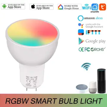 

WiFi Smart Bulb GU5.3 ,Wifi Spotlight 5W Smart LED Bulb,Remote Control Dimmable LED Light Cup Works with Alexa Google Home IFTTT