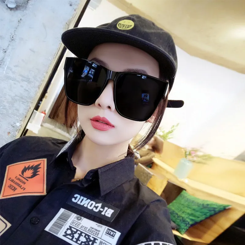

Vazrobe (168mm) Kim Kardashian Sunglasses Oversized Women Men Luxury Square Sunglasses Retro Fashion Red Black Wide Face 2018
