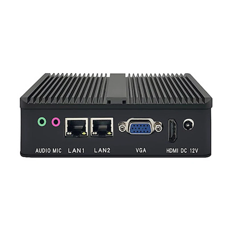 С COM Новый безвентиляторный мини Quad ПК Intel Celeron J1900 HDMI VGA 2LAN windows 7 мини-компьютер N2805 одной lan HTPC mini pc