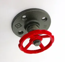 2 шт./лот промышленный стиль ретро чугунный фланец красный клапан настенный крючок вешалка для одежды крючок