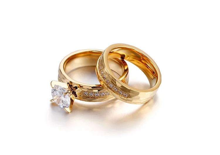 Kalen, кольца для влюбленных пар, нержавеющая сталь, Италия, золото, круглые свадебные кольца для женщин и мужчин, романтические высококачественные ювелирные изделия с кубическим цирконием