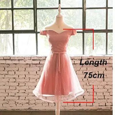 Short Length 75cm Халат de soiree кружево Камея коричневый трапециевидной формы лодка средства ухода за кожей Шеи блестящее платье вечерние платья vestido de festa п - Цвет: Short Length 75cm