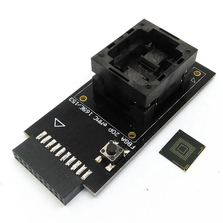 Customized-eMMC153-169-Reader-test-socket-to-20-Pins-Open-Top-Structure-BGA153-169-Size11-5x13mm (1)