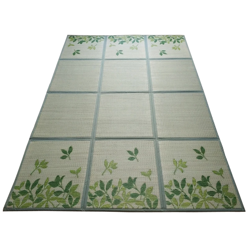 

Green Grass Carpet for Bedroom and Living Room, Crawling Folding Lattice Floor Mat, Summer