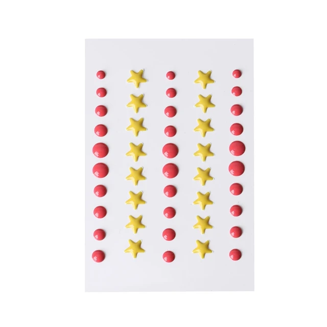 Enamel Dots Resin Stickers QITAI 13PCS Sugar Sprinkles Self-Adhesive For  Scrapbooking DIY Crafts Card Making Decoration ES060