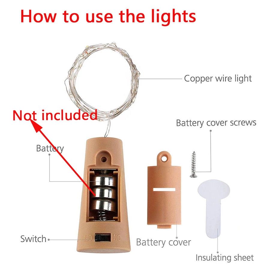 Wine Bottle Light 75CM 1M 2M Cork Shape Battery Copper Wire led String Lights for Bottle DIY Christmas Wedding Holiday Ramadan Wine Bottle Light 75CM 1M 2M Cork Shape Battery Copper Wire led String Lights for Bottle DIY Christmas Wedding Holiday Ramadan