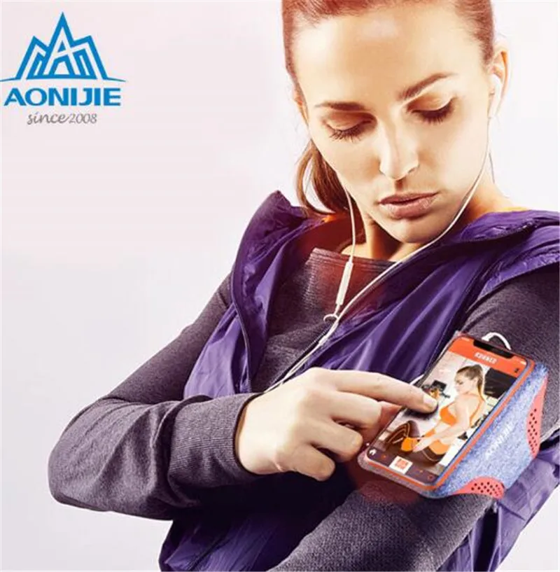 AONIJIE Women Men Running Arm Pack Outdoor Sport Hiking Camping Gym Fitness Touch Screen Lightweight Sport Phone Bag