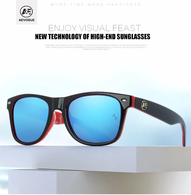 AEVOGUE, поляризационные солнцезащитные очки, мужские, толстая ацетатная оправа, линзы Polaroid, Летний стиль, фирменный дизайн, солнцезащитные очки, CE, UV400, AE0368