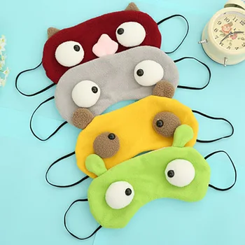 

1pc Dimensional Big Eyes Cute Furry Eyepatch Carton Eye Cover Plush Sleeping Eye Mask Fuzzy Blindfold Cover Fluffy Eyeshade