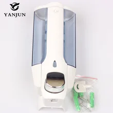 Yanjun 380ml Single Shampoo or Soap Dispenser Liquid Soap Holder Wall Mount Lavatory Bath Shower Accessories White YJ-2526