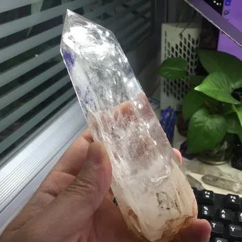 

High Quality Natural Crystal 352g Transparent Quartz Crystal Point Healing Hexagonal Wand Treatment Lucky Stone #A521