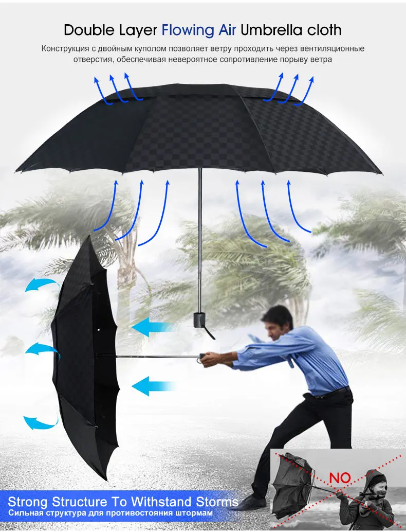 120 см зонт для дождя женский двойной слой большой качество 4 складной бизнес зонтик сетка ветрозащитный мужской большой семейный зонт для путешествий