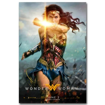 Плакат гобелен шелковый постер Чудо женщина Wonder Woman в ассортименте