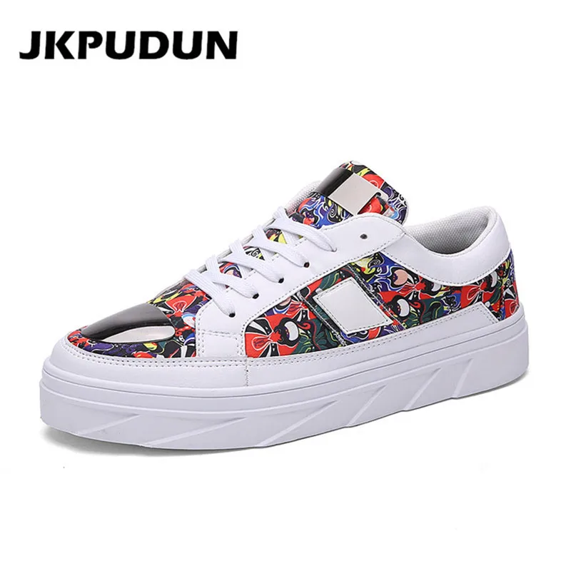 JKPUDUN Mens Hip Hop Shoes Casual Luxury Brand Italian Fashion Designer Platform Shoes Men