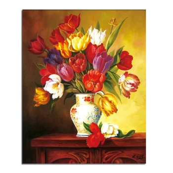 

vase Tulip 40x50 Cash Pattern Diamond Embroidery DIY Needlework Diamond Painting Cross Stitch Full Drill Rhinestones Painting
