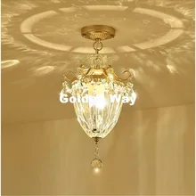 Envío Gratis 1L color Champagne Nordic Vintage lámparas colgantes retro E27 LED lámpara de cristal Tulipa iluminación colgante accesorio de luz