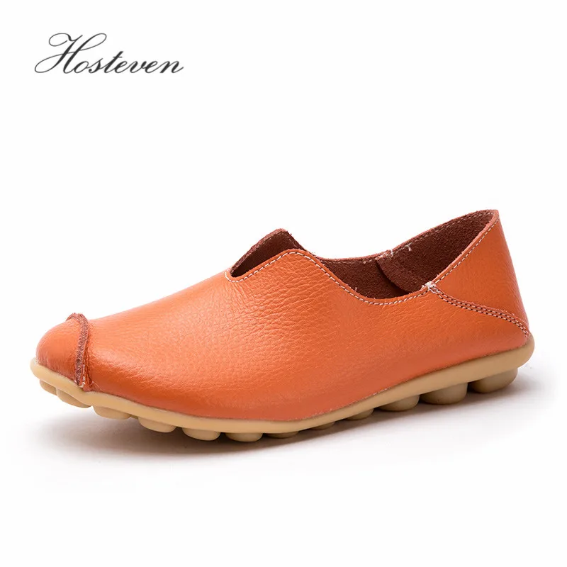 

Hosteven Women Shoes Sneaker Loafers Genuine Leather Flats Moccasins Shoe Spring Summer Female Casual Ladies Leather Footware
