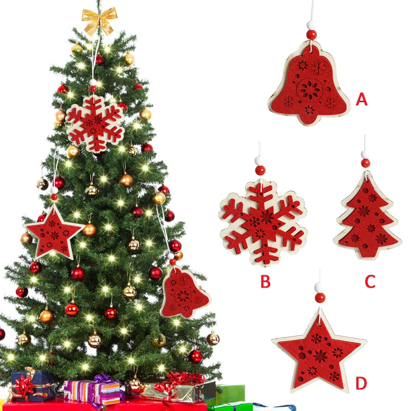 Милая Рождественская елка DIY Подвески подвесные украшения деревянные Navidad X-mas