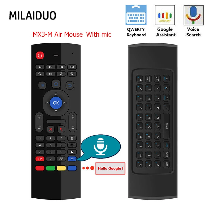 

MX3-A MX3-M Air Mouse MX3 Remote Control with Voice 2.4G RF Wireless Keyboard For Tx3 Mini A95X X96 T95Z Plus Android TV Box