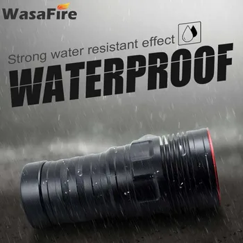 

Wasafire 10000 Lumens XM-L2 LED Diving Flashlight Powerful Tactical Lantern Underwater 100m Waterproof Lamp 18650 Scuba Torch
