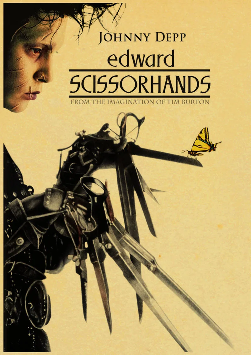 Классический фильм Эдварда Scissorhands ретро постер ВИНТАЖНЫЙ ПЛАКАТ настенный Декор для дома бар кафе украшение квартиры