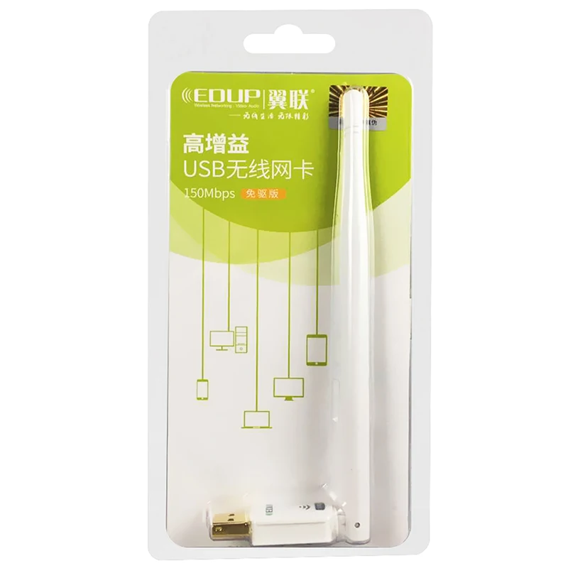 

New Mini wireless adapter 2.4GHz Drivefree 150Mbps USB2.0 WIFI network card free shipping