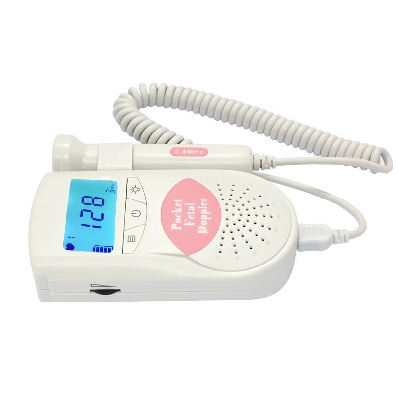 CE& утверждение FDA Перемычка ЖК-дисплей цифровой эмбриональный допплер для беременных Карманный фетальный сердцебиение допплер слушать ваш ребенок звук