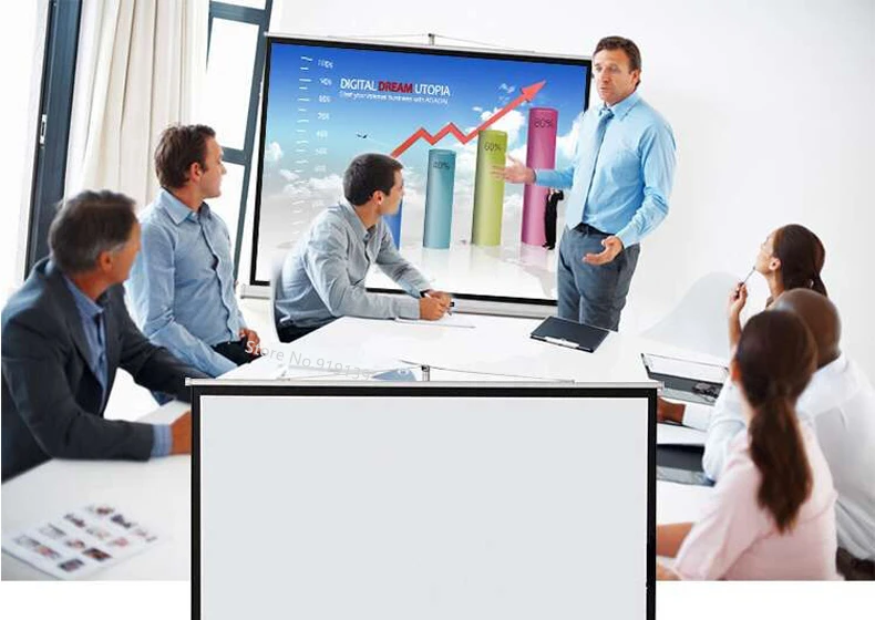 100inch 4x3 tripod projection screen title pic 24